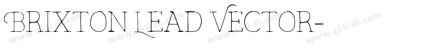 Brixton Lead Vector字体转换